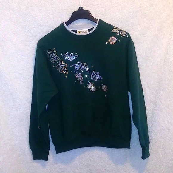 Vintage christine alexander leaf sweater size medium - Picture 1 of 3